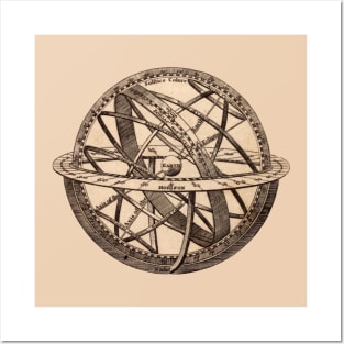 Armillary Sphere- Vintage engraving Posters and Art